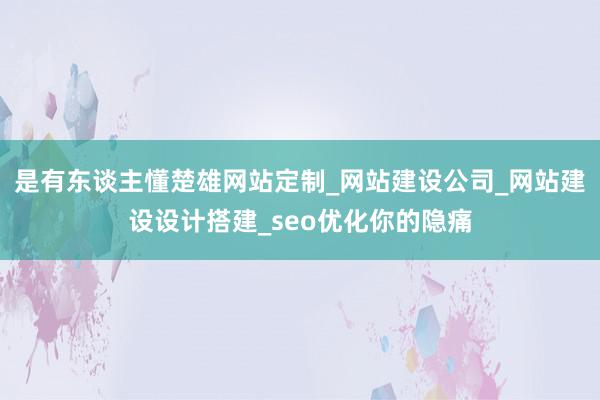 是有东谈主懂楚雄网站定制_网站建设公司_网站建设设计搭建_seo优化你的隐痛